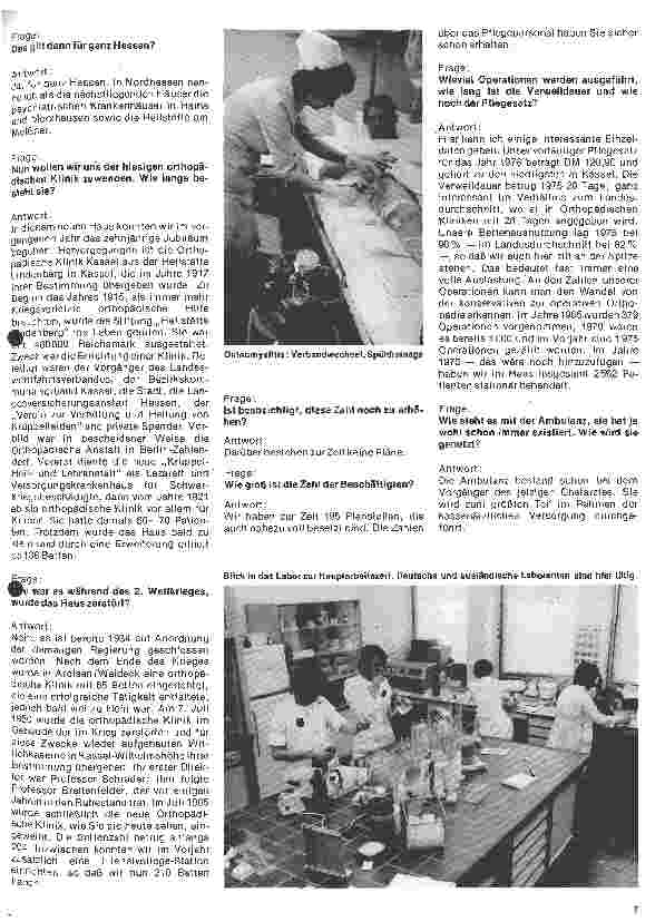 Vorschauseite 2: Die Orthopädische Klinik Kassel Interview mit Verwaltungsleiter Helmut Lingner