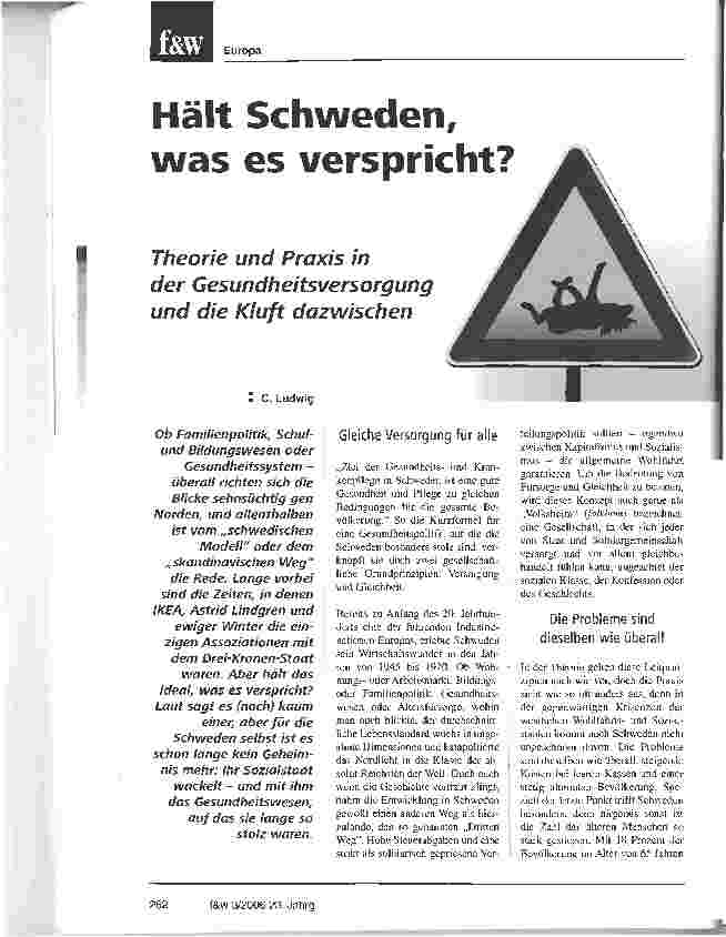 Vorschauseite 1: Hält Schweden, was es verspricht?