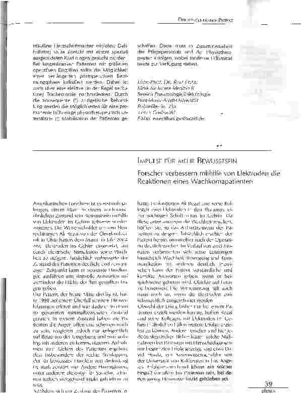 Vorschauseite 3: DER LUNGENKRANKE PATIENT -WELCHE BEFUNDE WERDEN BENÖTIGT, WELCHE VORBEREITUNGEN SIND SINNVOLL?