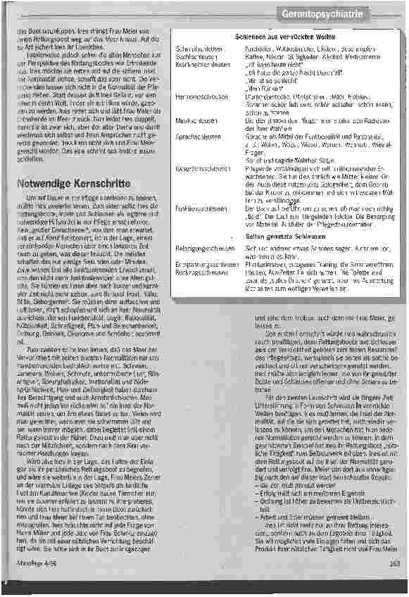 Vorschauseite 3: Schleusen im Meer der Ver-rücktheit Das Miteinander von Verwirrten und Pflegenden erträglicher und effektiver machen