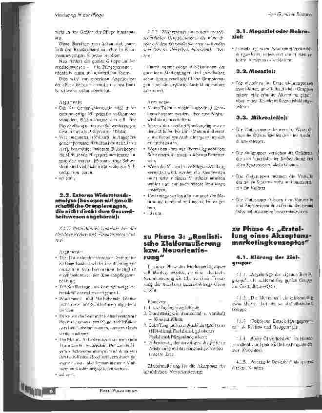 Vorschauseite 3: Marketing in der Pflege