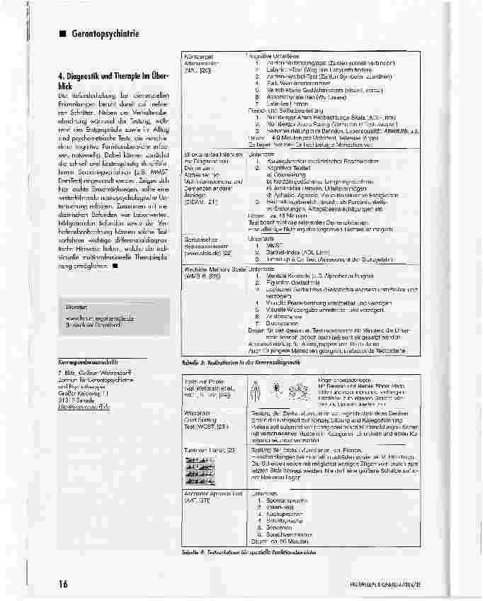 Vorschauseite 6: Psychiatrische und psychometrische Befunderhebung bei Demenzen