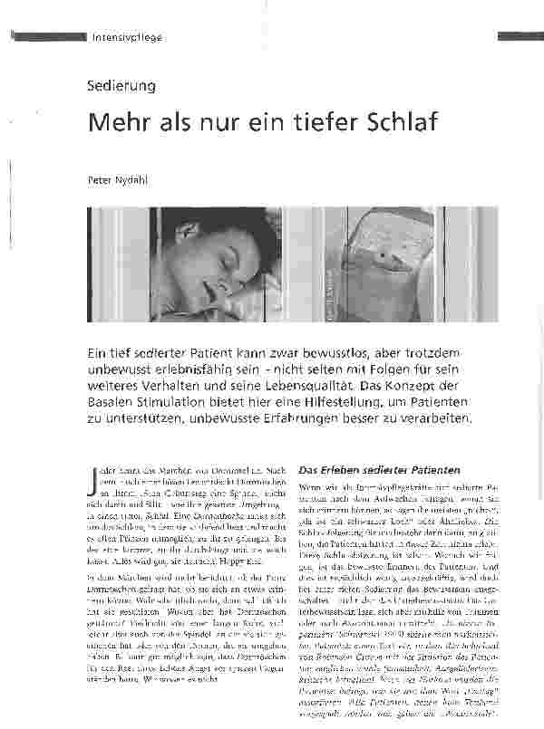 Vorschauseite 1: SedierungMehr als nur ein tiefer Schlaf
