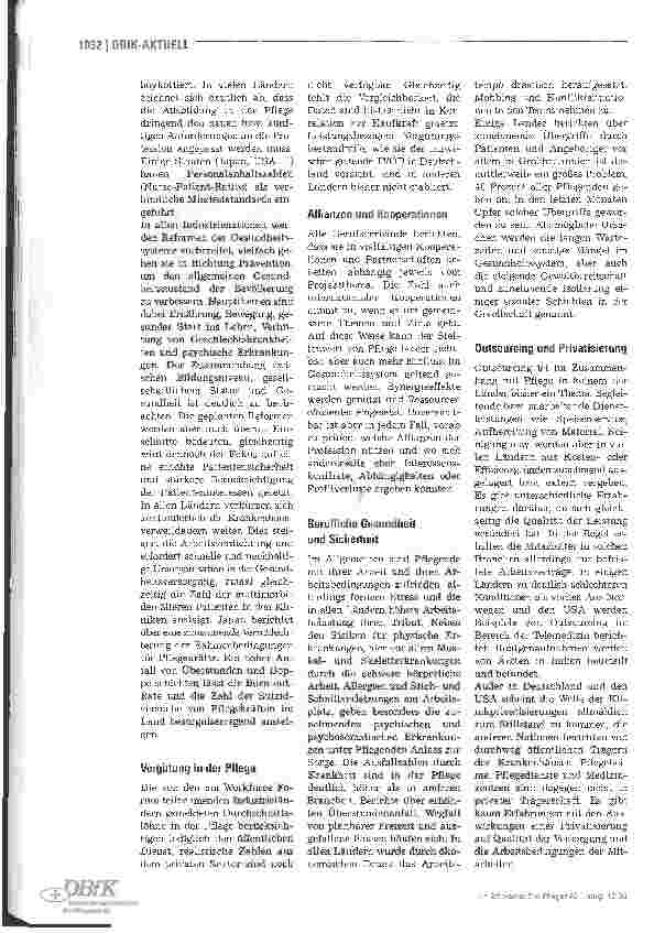 Vorschauseite 2: Berufspolitik - Pflege around the world