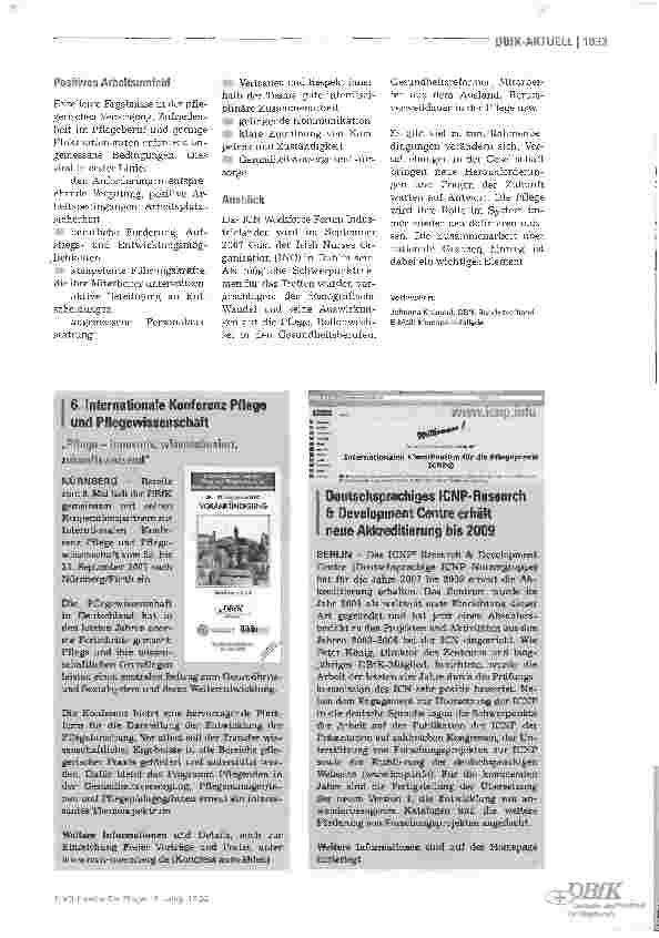 Vorschauseite 3: Berufspolitik - Pflege around the world
