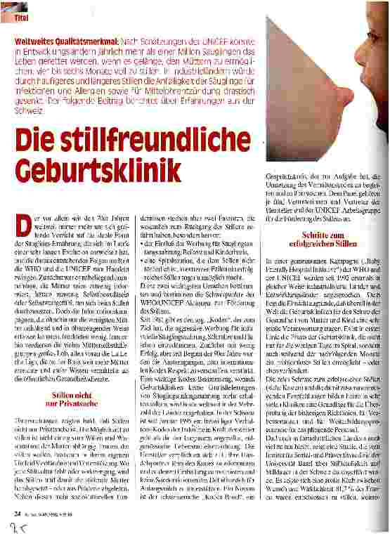 Vorschauseite 1: Die stillfreundliche Geburtsklinik