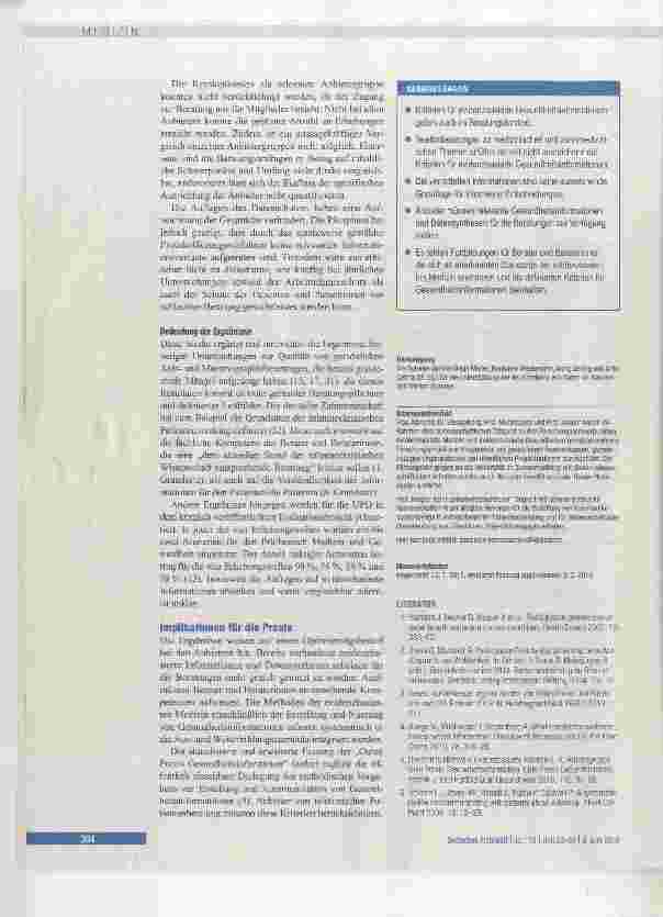 Vorschauseite 6: Evidenzbasiertheit von Telefonberatungen zu medizinischen und zahnmedizinischen Themen
