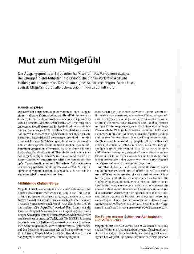 Vorschauseite 1: Mut zum Mitgefühl