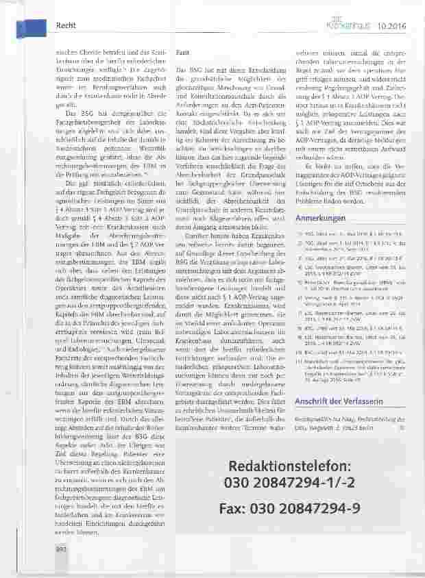 Vorschauseite 3: Abrechnung von Grundpauschalen und präoperativen Laboruntersuchungen beim ambulanten Operieren