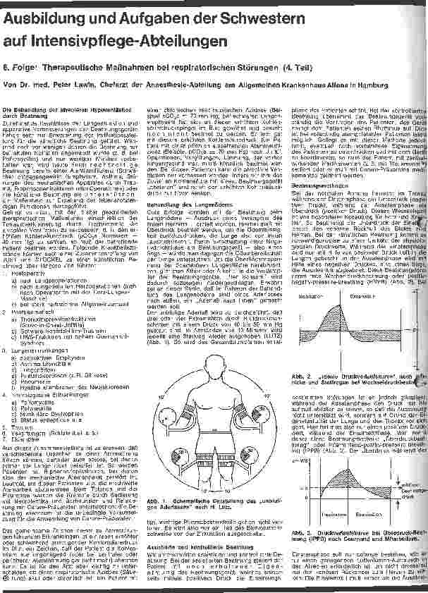 Vorschauseite 1: Ausbildung und Aufgaben der Schwester auf Intensivpflegeabteilungen 6. Folge: Therapeutische Maßnahmen bei respiratorischen Störungen