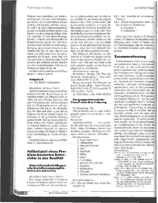Vorschauseite 6: Problem-basiertes Lernen - eine veränderte Pädagogik im Gesundheitswesen