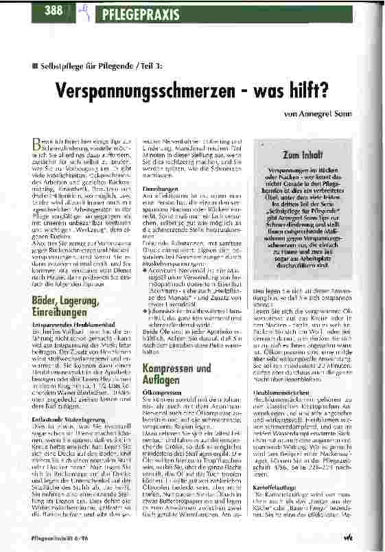 Vorschauseite 1: Verspannungsschmerzen - was hilft?