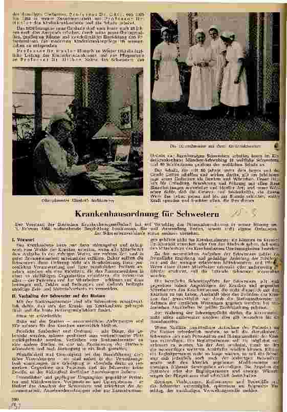 Vorschauseite 1: Krankenhausordnung für Schwestern