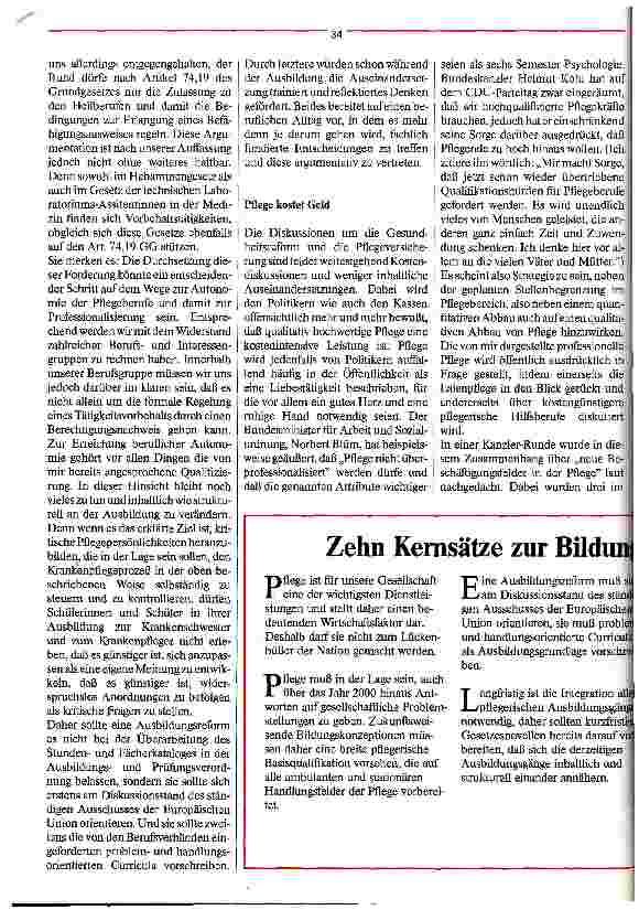 Vorschauseite 3: Abbau der Pflege und Bildungschaos gefährden alle Berufsverbände protestieren