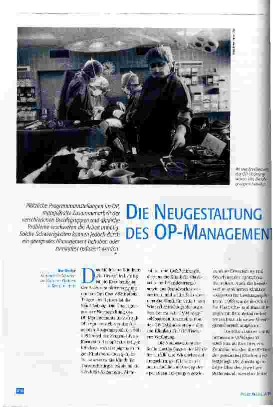 Vorschauseite 1: Die Neugestaltung des OP-Managements