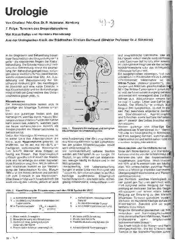 Vorschauseite 1: Urologie 7. Folge: Tumoren des Urogenitalsystems