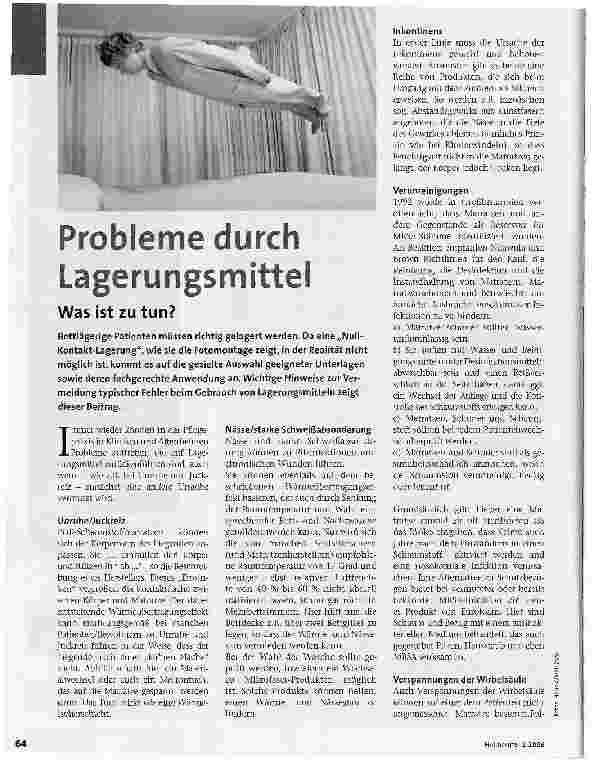 Vorschauseite 1: Probleme durch LagerungsmittelWas ist zu tun?