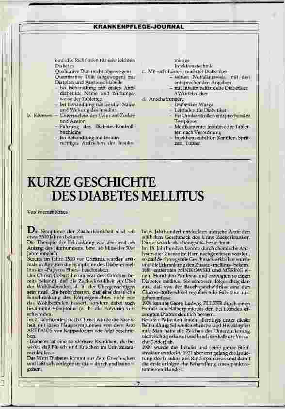 Vorschauseite 4: Die Pflege des diabetischen Patienten auf der Intensivstation