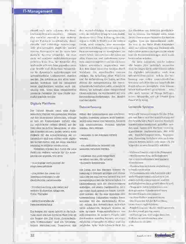 Vorschauseite 2: Machine Learning im Krankenhaus