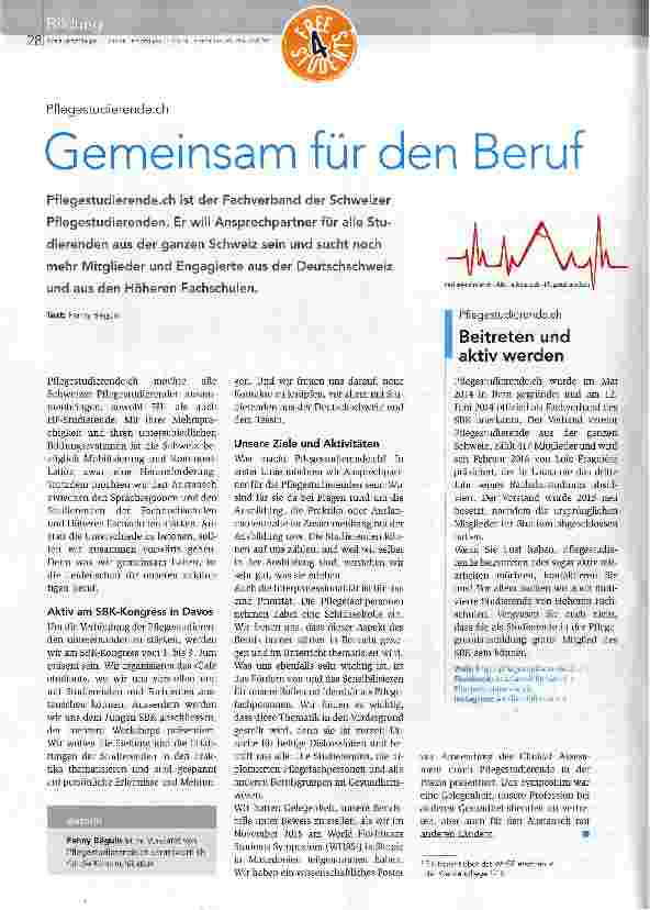 Vorschauseite 1: Gemeinsam für den Beruf