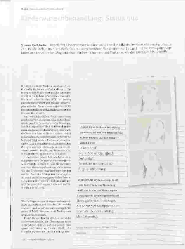 Vorschauseite 1: Kinderwunschbehandlung: Staus quo