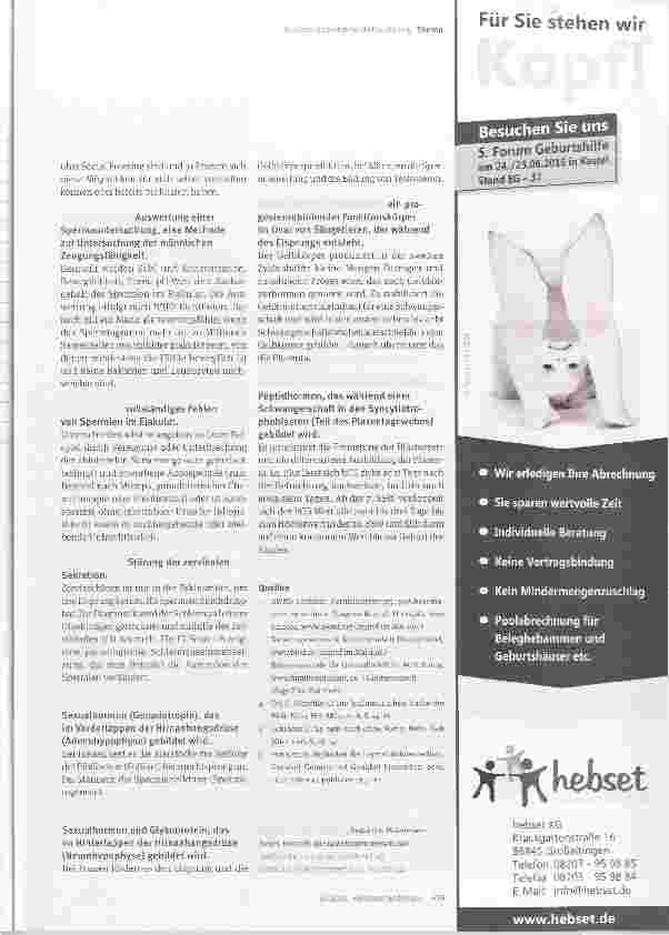 Vorschauseite 5: Kinderwunschbehandlung: Staus quo