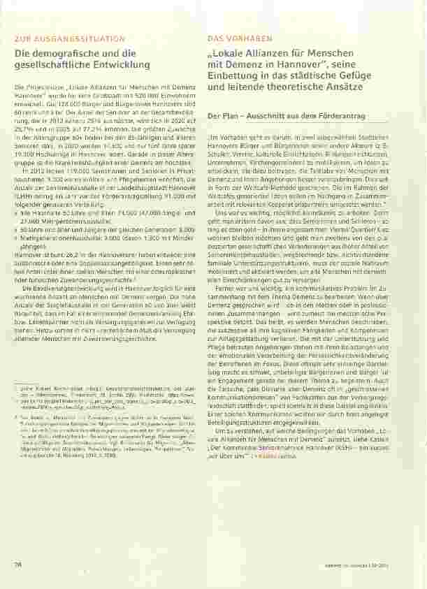 Vorschauseite 1: Lokale Allianzen für Menschen mit Demenz