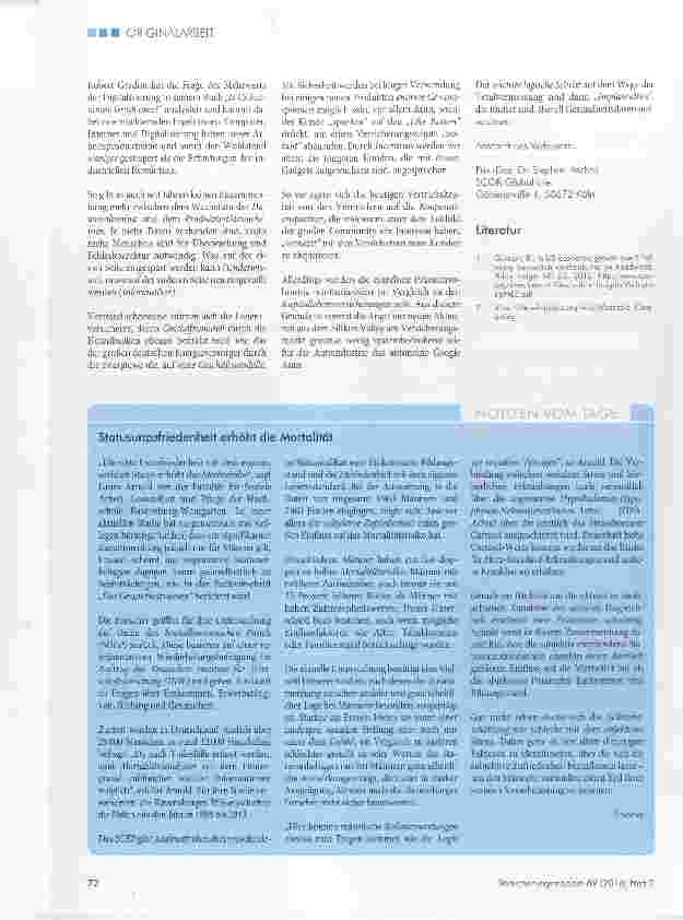 Vorschauseite 3: Quantified Self Movement - das neue Mantra der Lebensversicherer