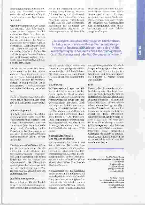 Vorschauseite 3: Arbeit als Produktionsfaktor in der Labormedizin