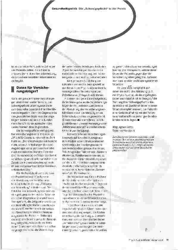 Vorschauseite 2: Dokumentation und Auskunftsrechte