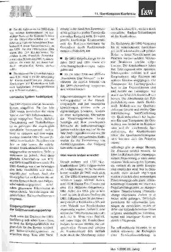Vorschauseite 2: Kontinuität in der KrankenhauspolitikDRG-Einführung und Konvergenzphase