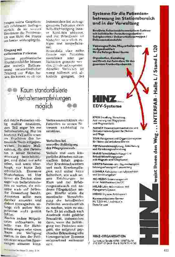 Vorschauseite 4: B/Braun-Preis 95 Berücksichtigung der Sexualität in der Pflege 1. Platz für Krankenund Kinderkrankenpflegeschulen