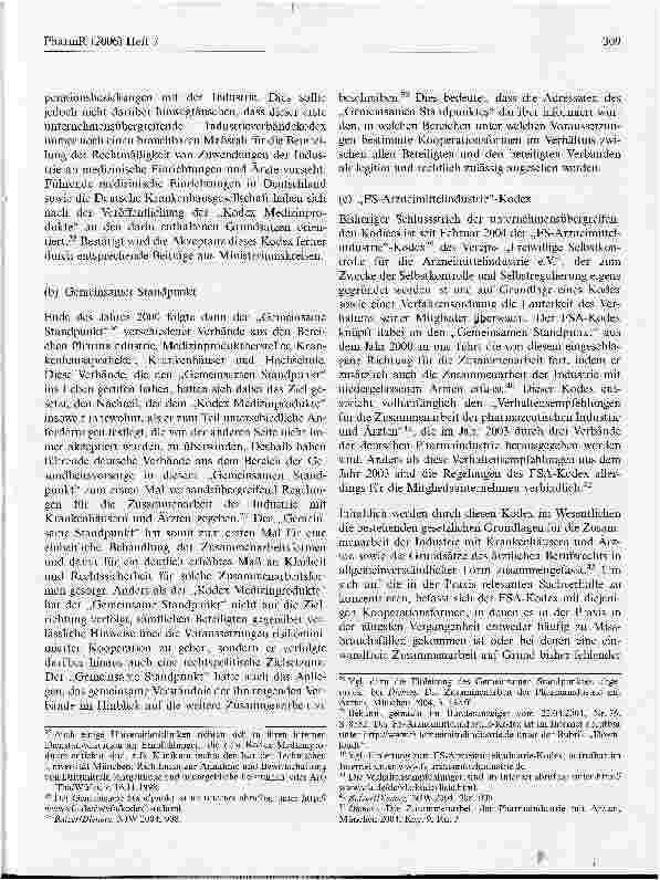 Vorschauseite 6: Freiwillige Selbstkontrolle durch die Pharmaindustrie - die Zukunft der Korruptionseindämmung im Gesundheitswesen?