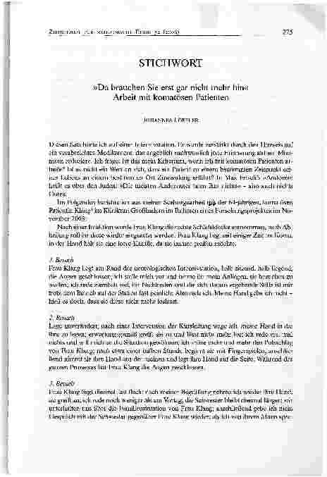 Vorschauseite 1: STICHWORT