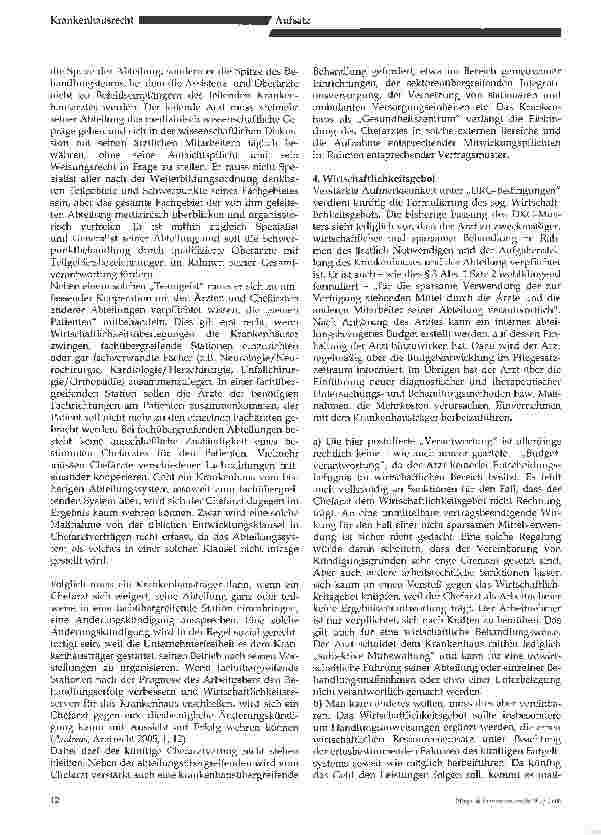 Vorschauseite 5: Rechtliche Anforderungen an den Chefarzt imDRG-Zeitalter