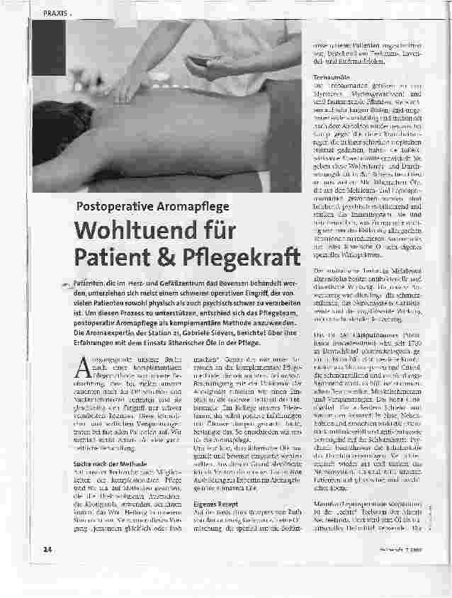 Vorschauseite 1: Postoperative AromapflegeWohltuend für Patient & Pflegekraft