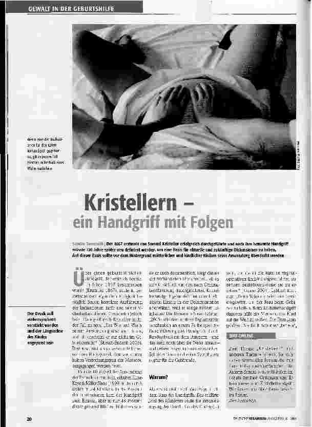 Vorschauseite 1: Kristellern - ein Handgriff mit Folgen