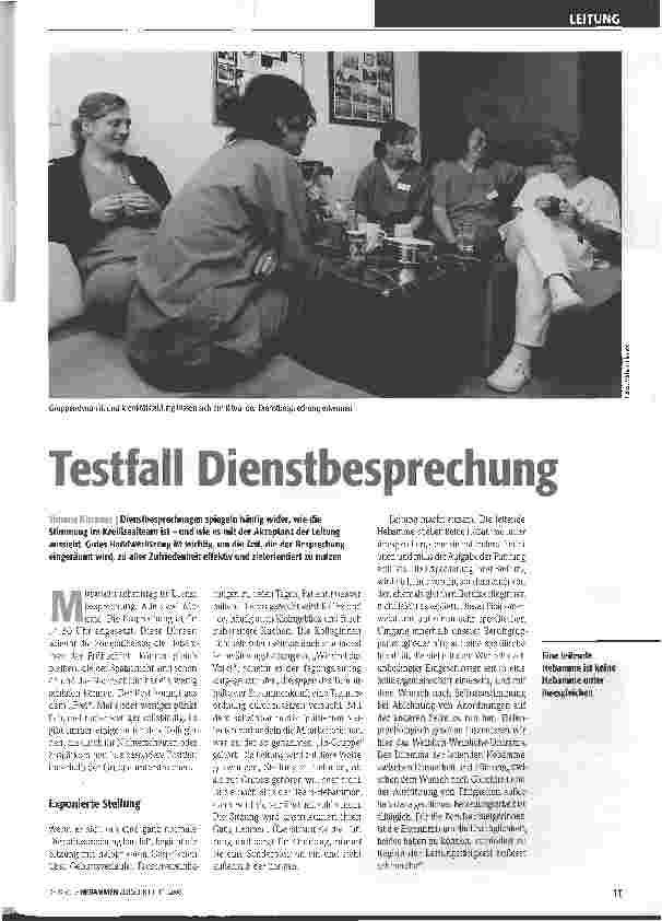 Vorschauseite 1: Testfall Dienstbesprechung