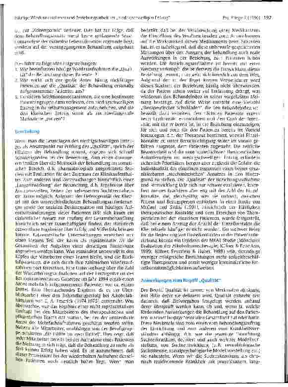 Vorschauseite 2: Häufige Wiederaufnahmen und Beziehungsarbeit im niedrigschwelligen Entzug