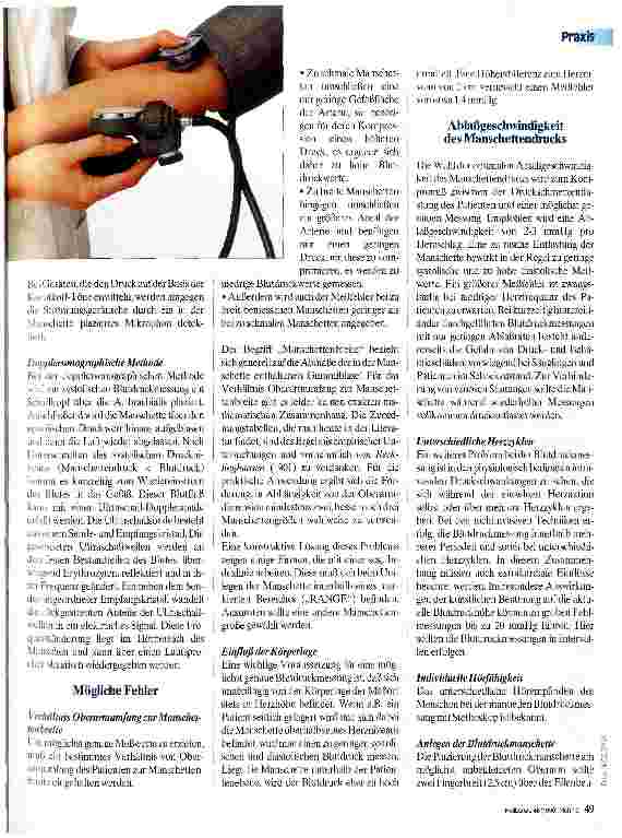 Vorschauseite 2: Nichtinvasive Blutdruckmessung