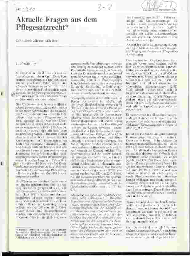 Vorschauseite 1: Aktuelle Fragen aus dem Pflegesatzrecht