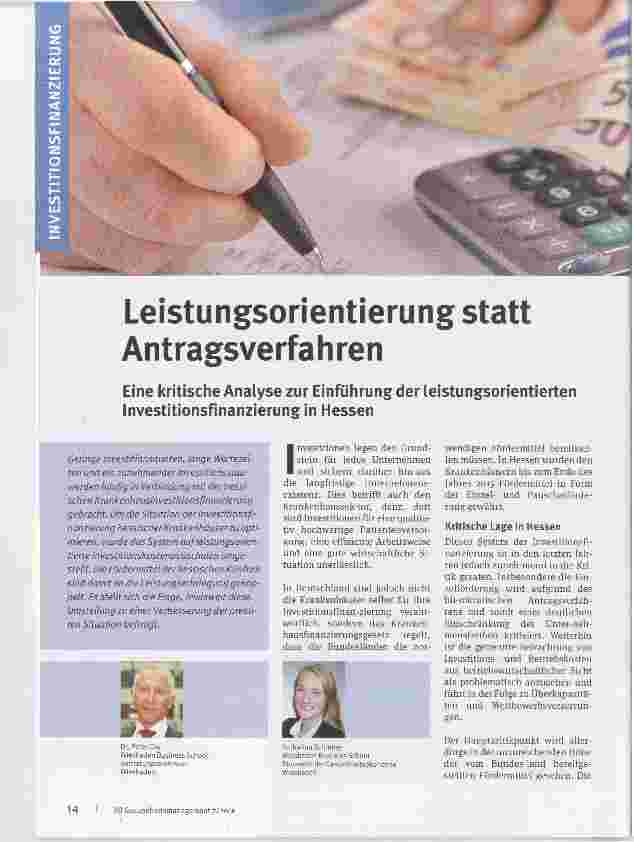 Vorschauseite 1: Leistungsorientierung statt Antragsverfahren
