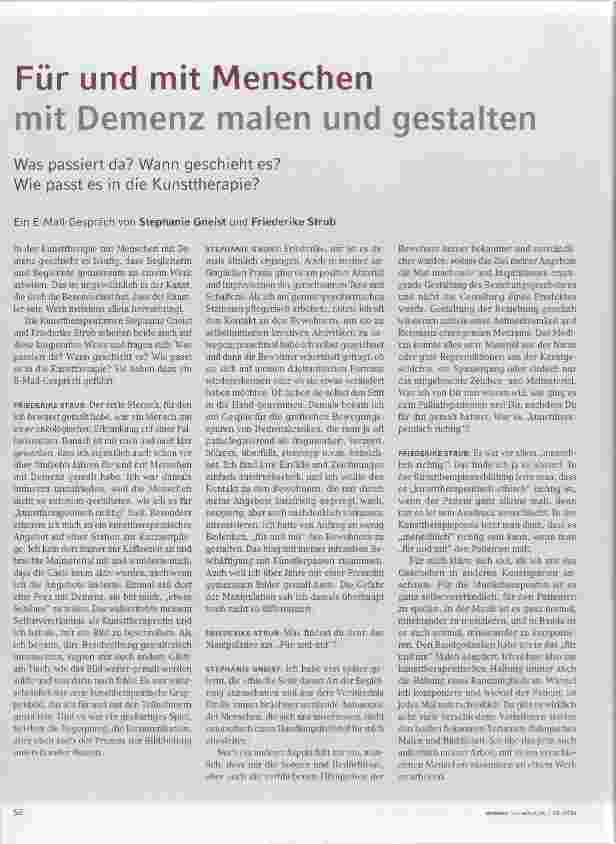 Vorschauseite 1: Für und mit Menschen mit Demenz malen und gestalten