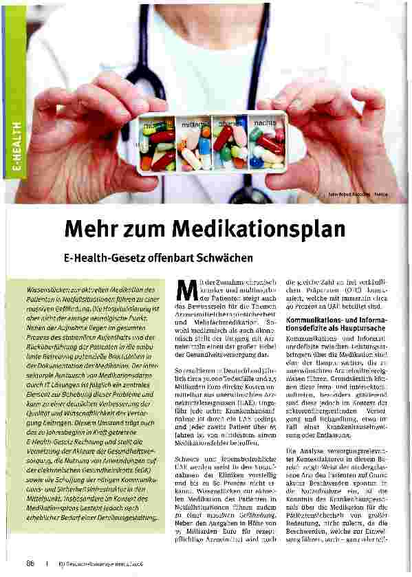 Vorschauseite 1: Mehr zum Medikationsplan