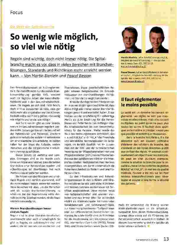 Vorschauseite 1: So wenig wie möglich, so viel wie nötig