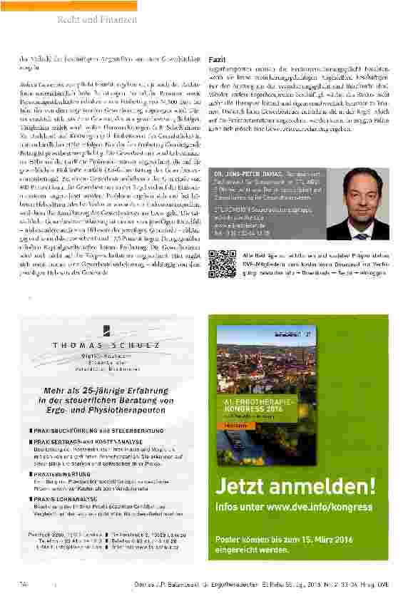 Vorschauseite 2: Balanceakt für Ergotherapeuten