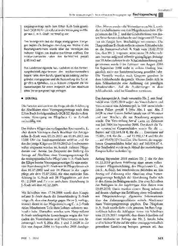Vorschauseite 2: Zu den Voraussetzungen für den Abschluss eines Versorgungsvertrags