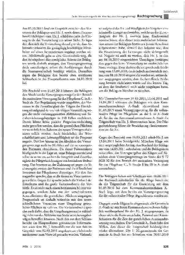 Vorschauseite 4: Zu den Voraussetzungen für den Abschluss eines Versorgungsvertrags