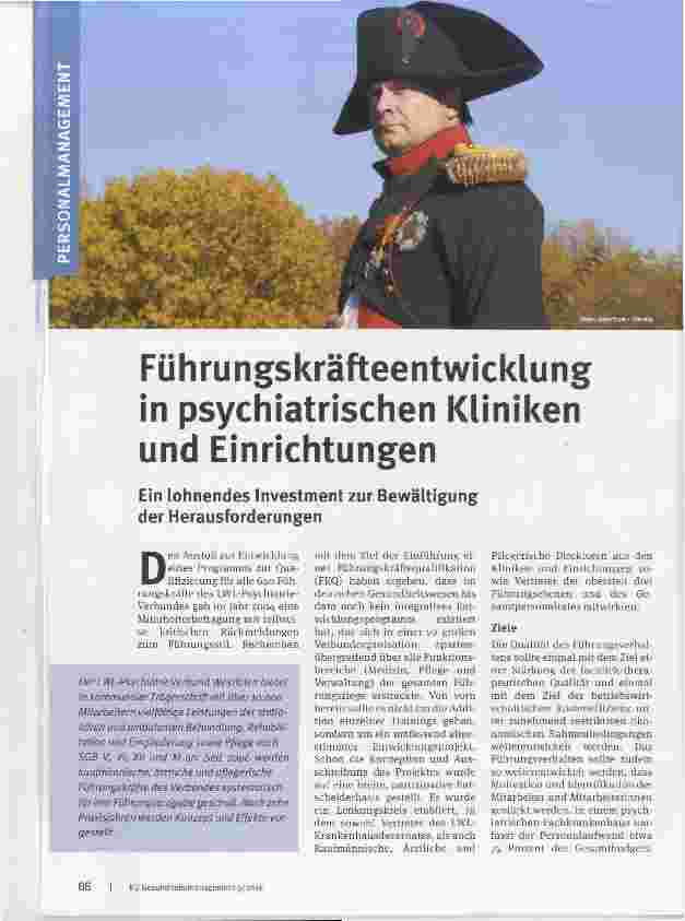 Vorschauseite 1: Führungskräfteentwicklung in psychiatrischen Kliniken und Einrichtungen