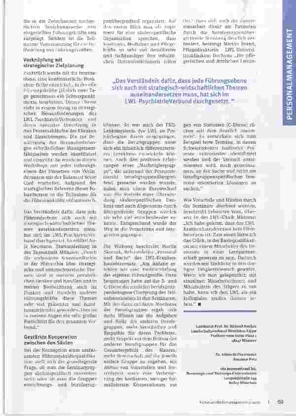Vorschauseite 4: Führungskräfteentwicklung in psychiatrischen Kliniken und Einrichtungen